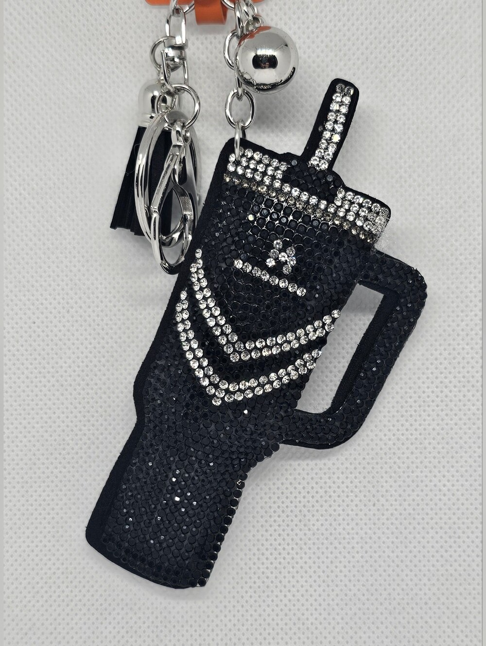Jeweled Tumbler Bag/Key Charm